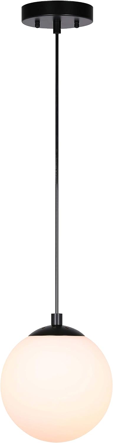 Black Globe Adjustable Kitchen Pendant Light