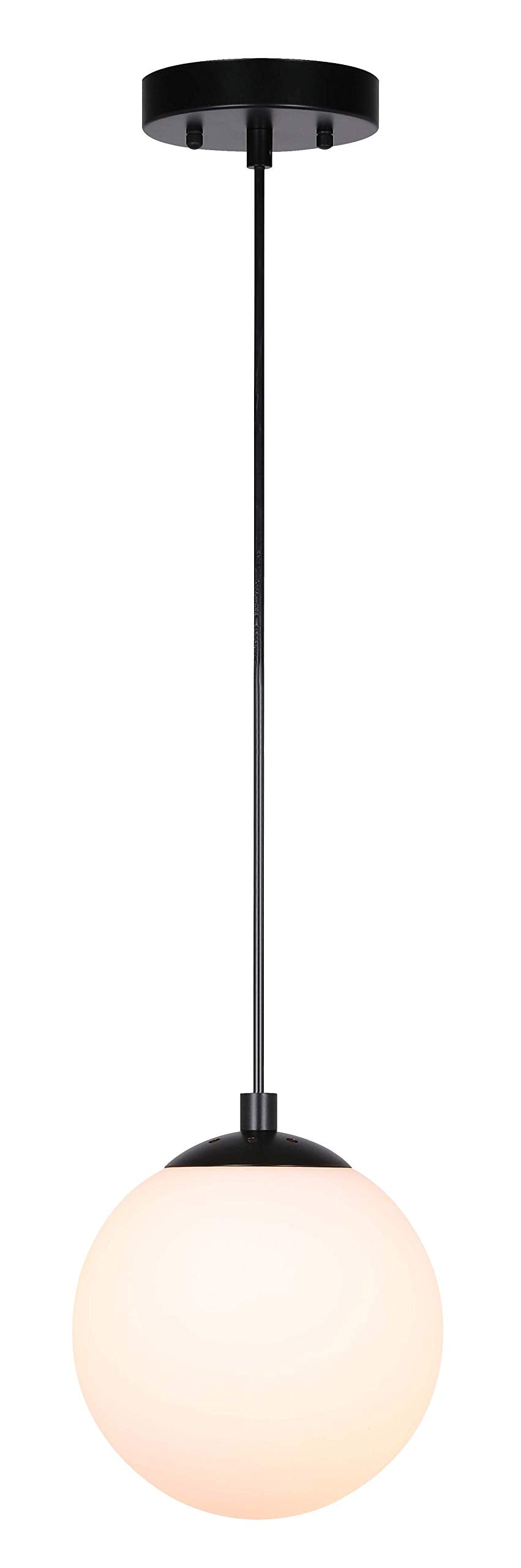 Black Globe Adjustable Kitchen Pendant Light