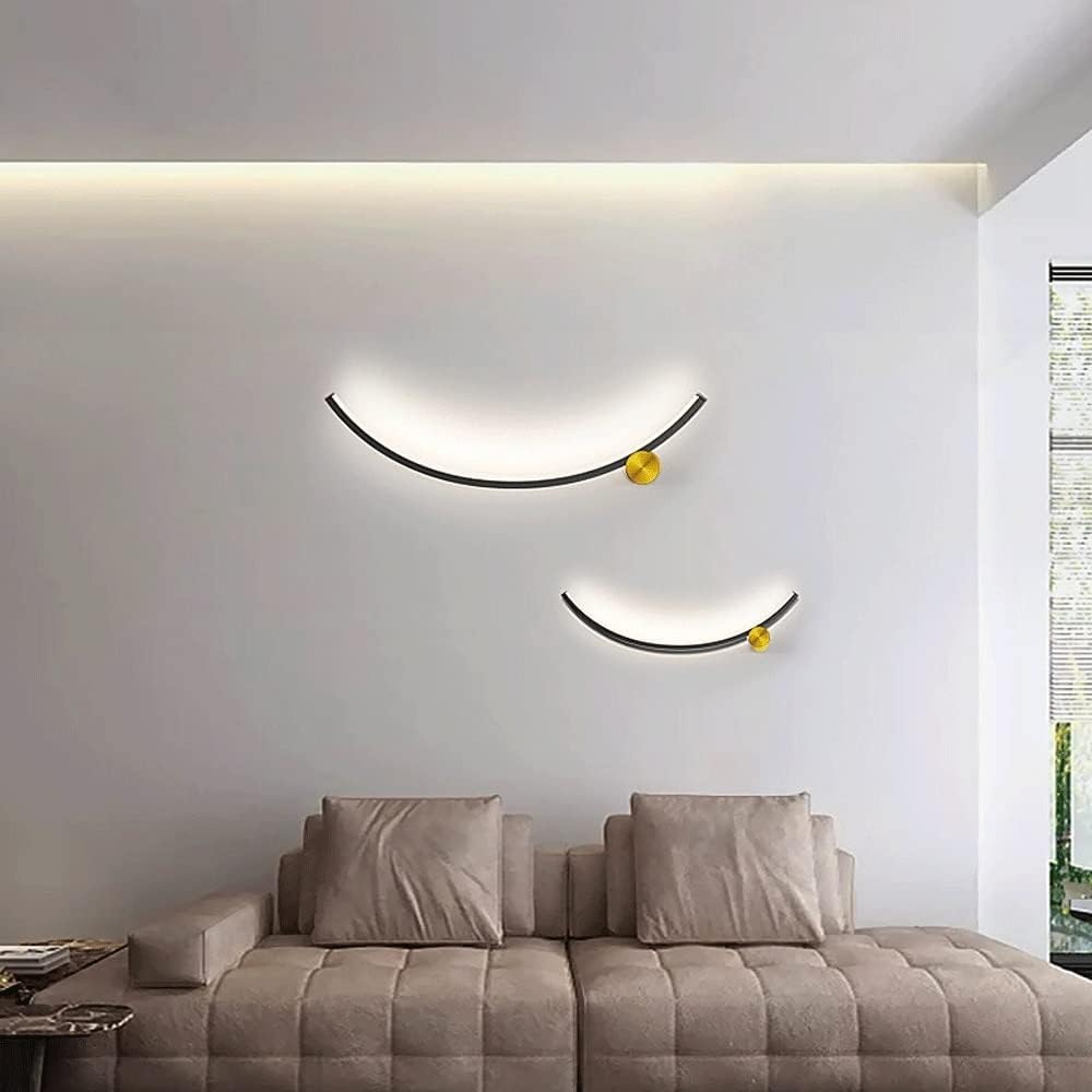 Black Linear LED Wall Sconce Corridor Dining Lighting