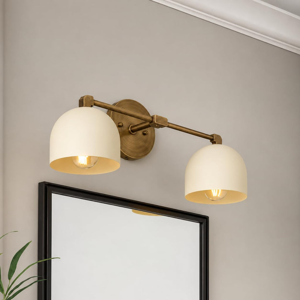 Brass Bowl Shade Bathroom Vanity Wall Sconce