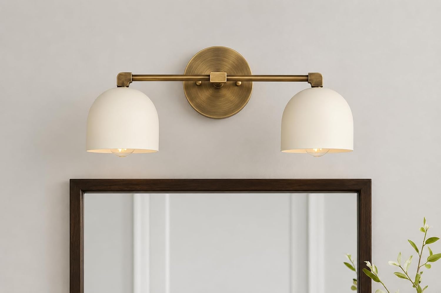 Brass Bowl Shade Bathroom Vanity Wall Sconce