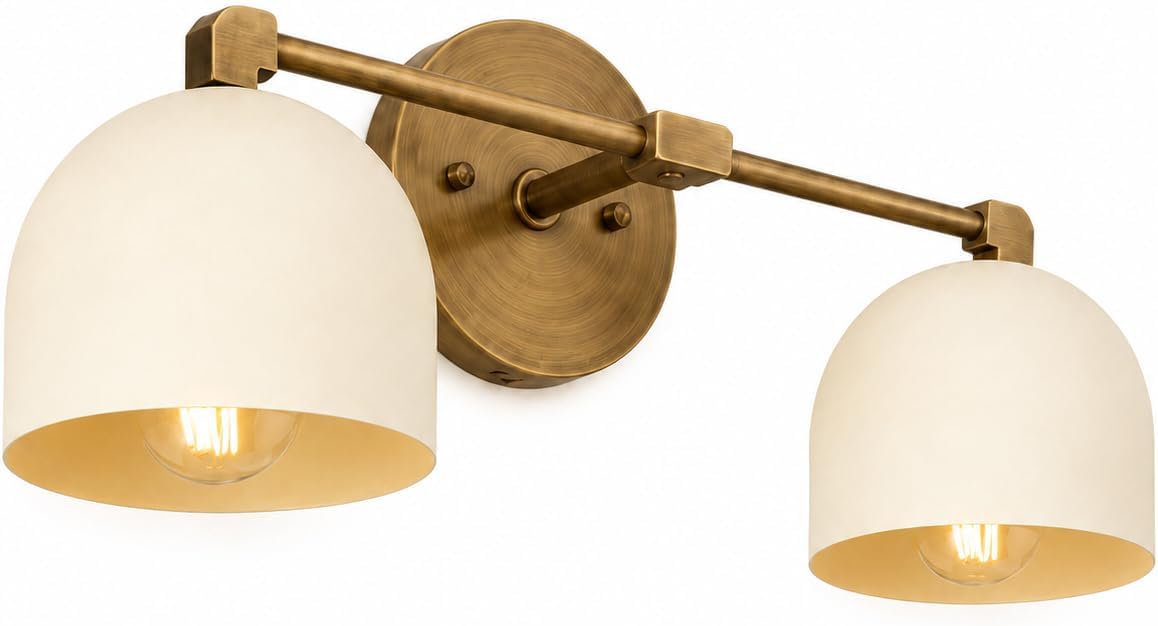 Brass Bowl Shade Bathroom Vanity Wall Sconce