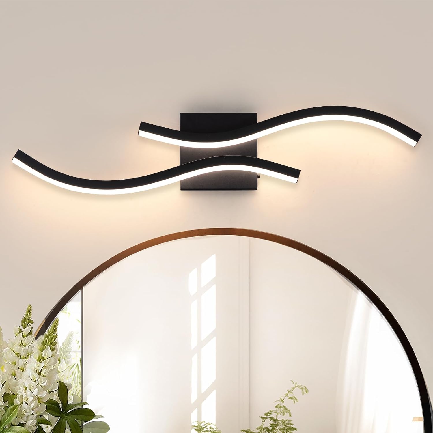 Black Dimmable LED Bathroom Mirror Vanity Light