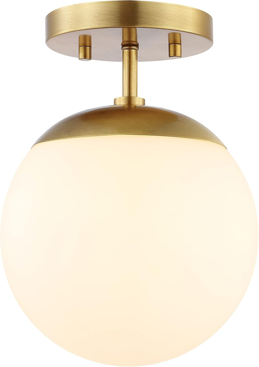 Brass Frosted Glass Globe Ceiling Lamp