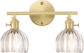 Brass Tulip Glass Vanity Bathroom Wall Lamp