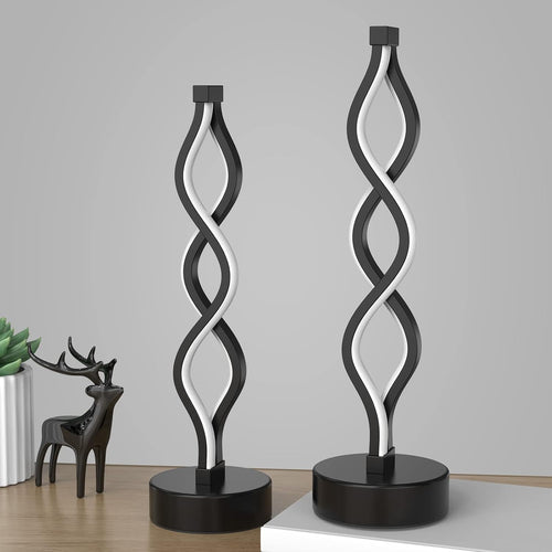 Black Dimmable Bedroom Nightstand Lamps
