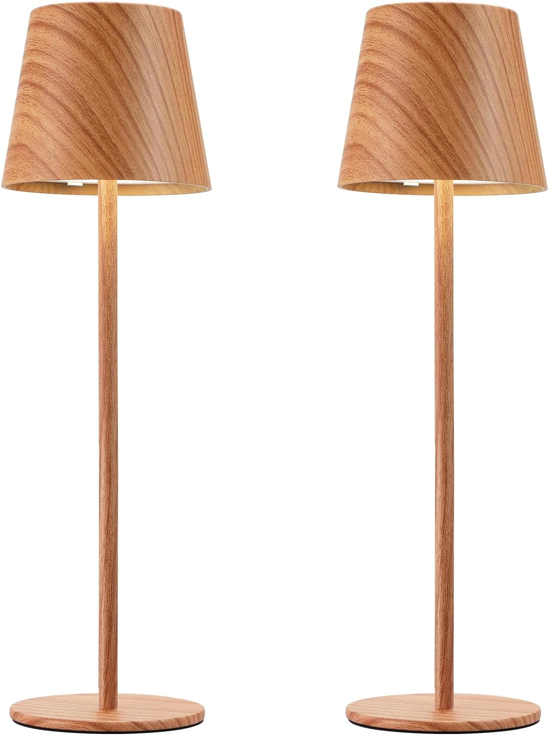 Woodgrain Wireless Dimmable Dining Table Lamps