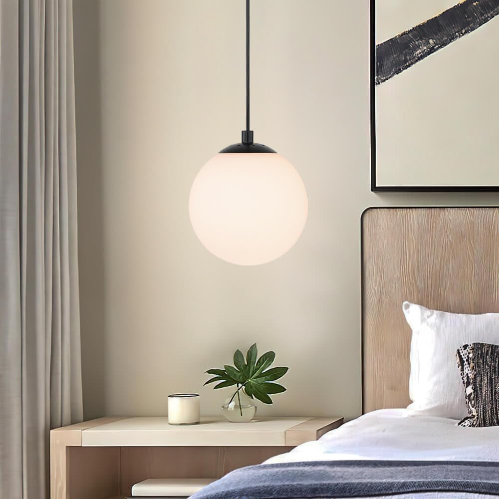 Black Globe Adjustable Kitchen Pendant Light