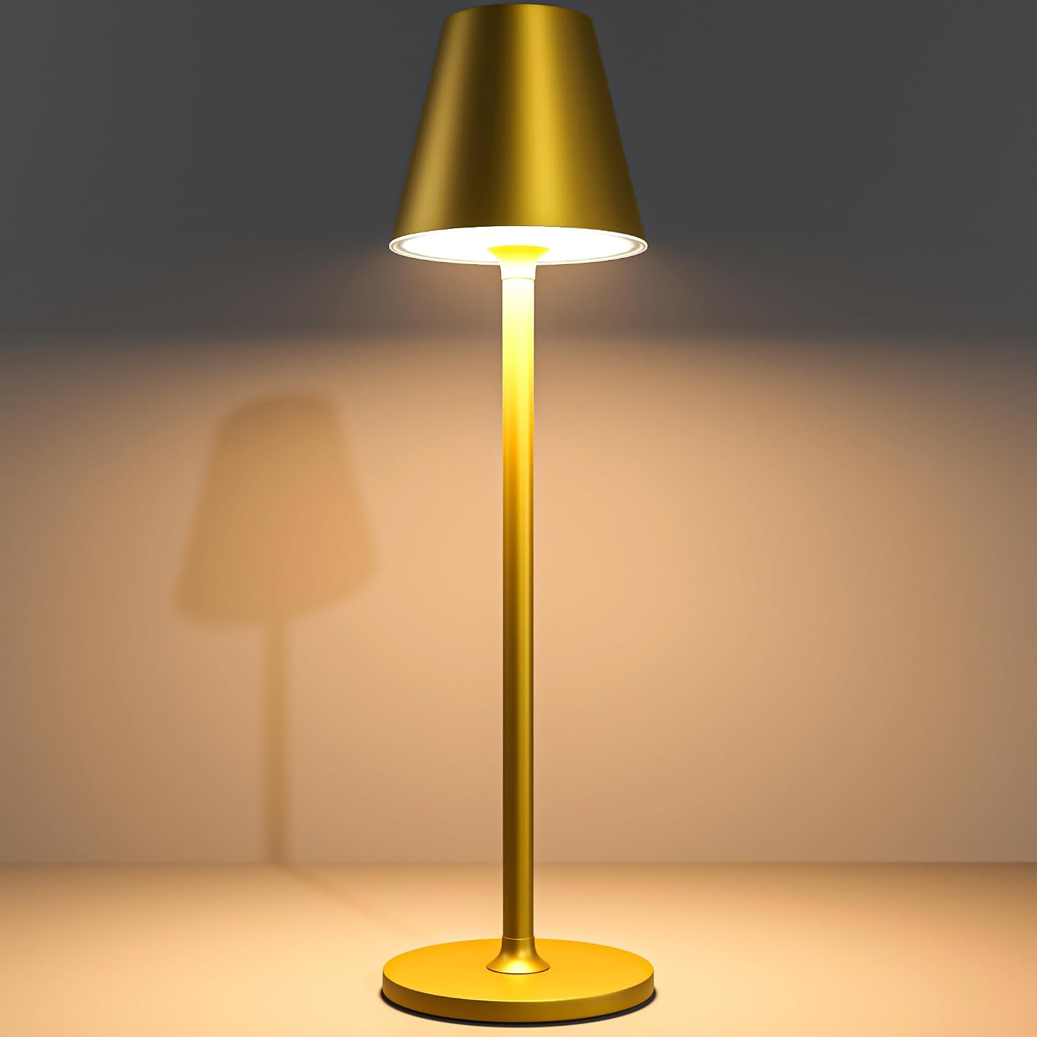 Black Rechargeable Cordless Dining Table Lamp