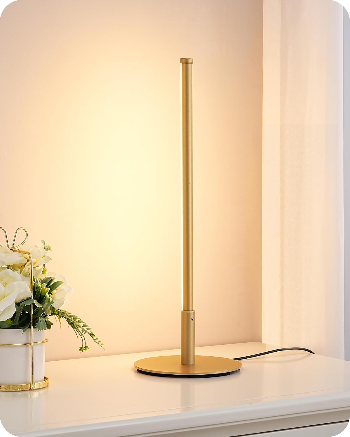 Gold Dimmable 3 Color Bedside Table Lamp