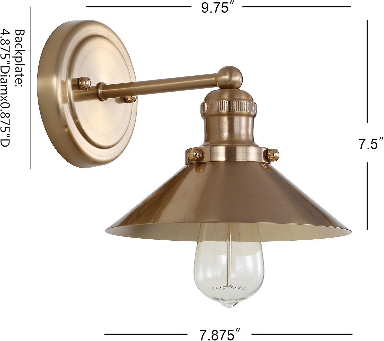 Farmhouse Brass Wall Sconce Bathroom Vanity Lamp