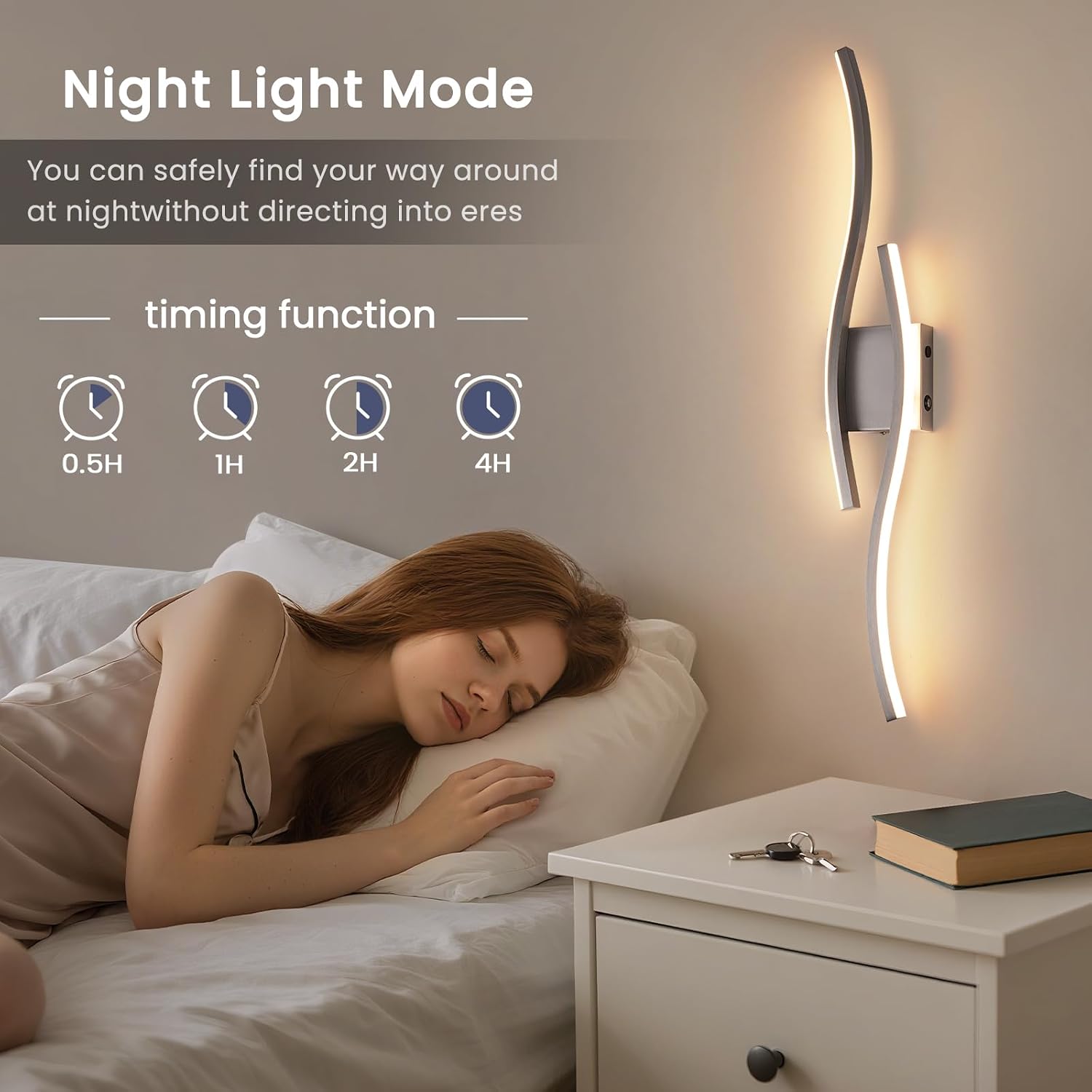 Nickel Remote Wireless 3 Color Wall Sconces