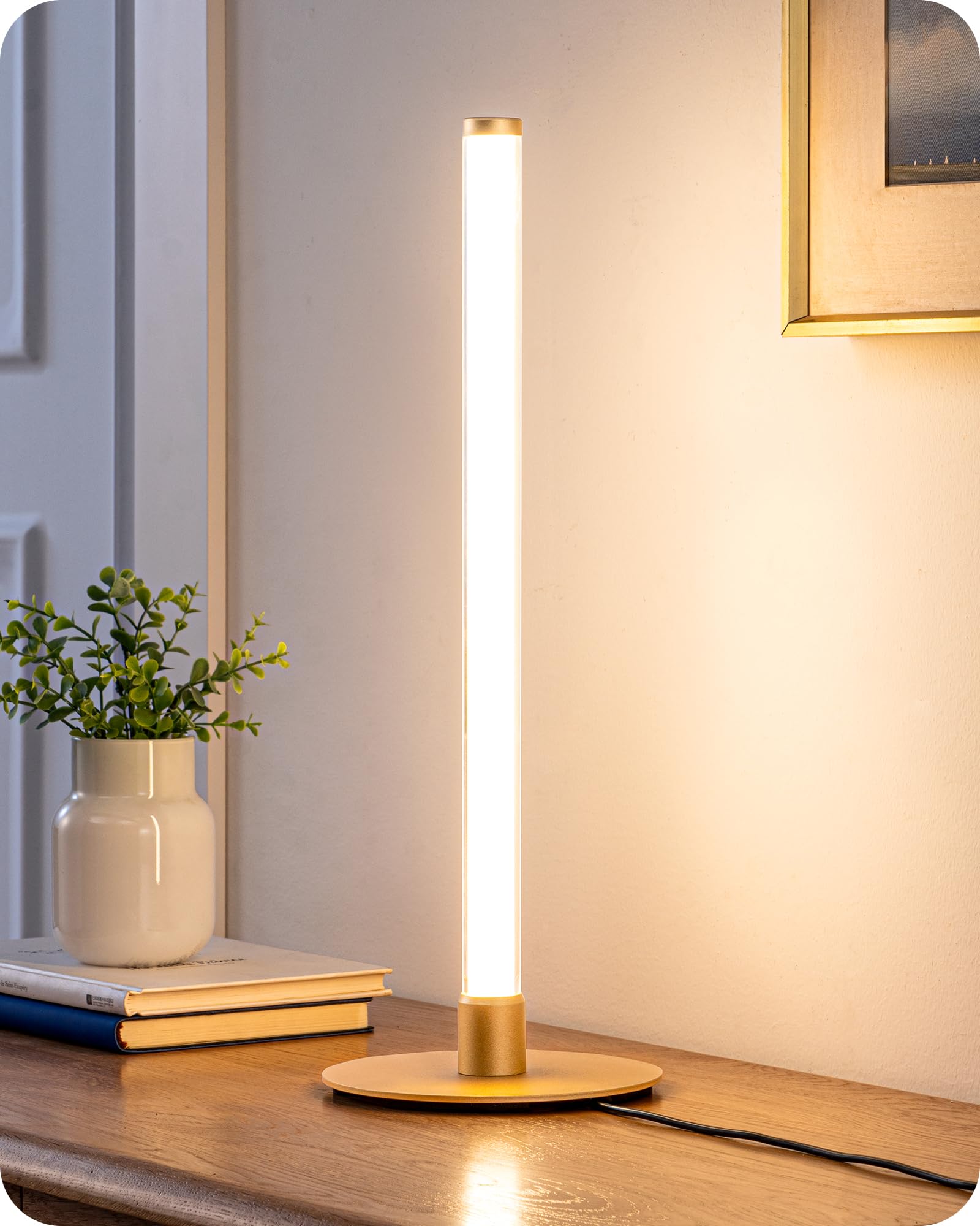 Black Dimmable 3 Color Bedside Table Lamp