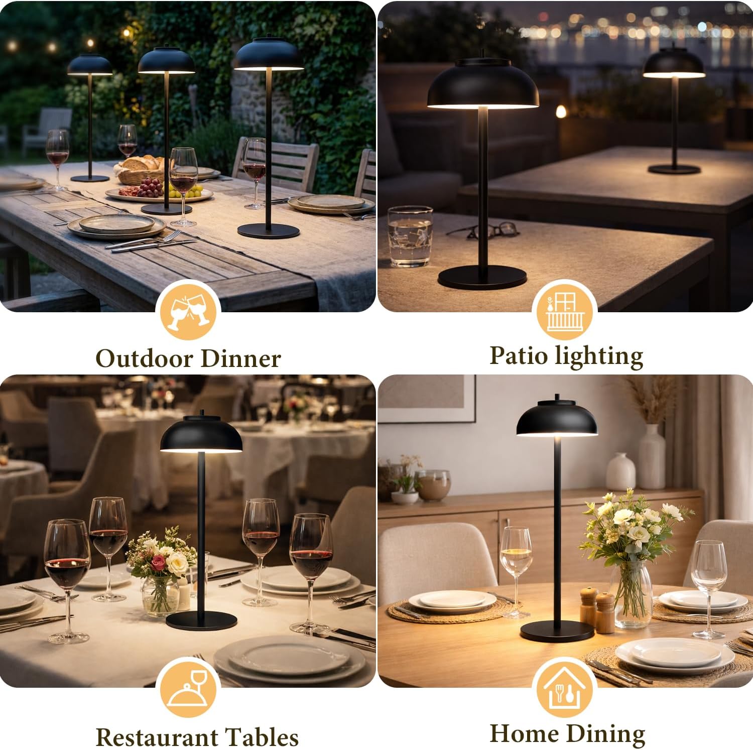 Waterproof Touch Dimmable Cordless Table Lamps
