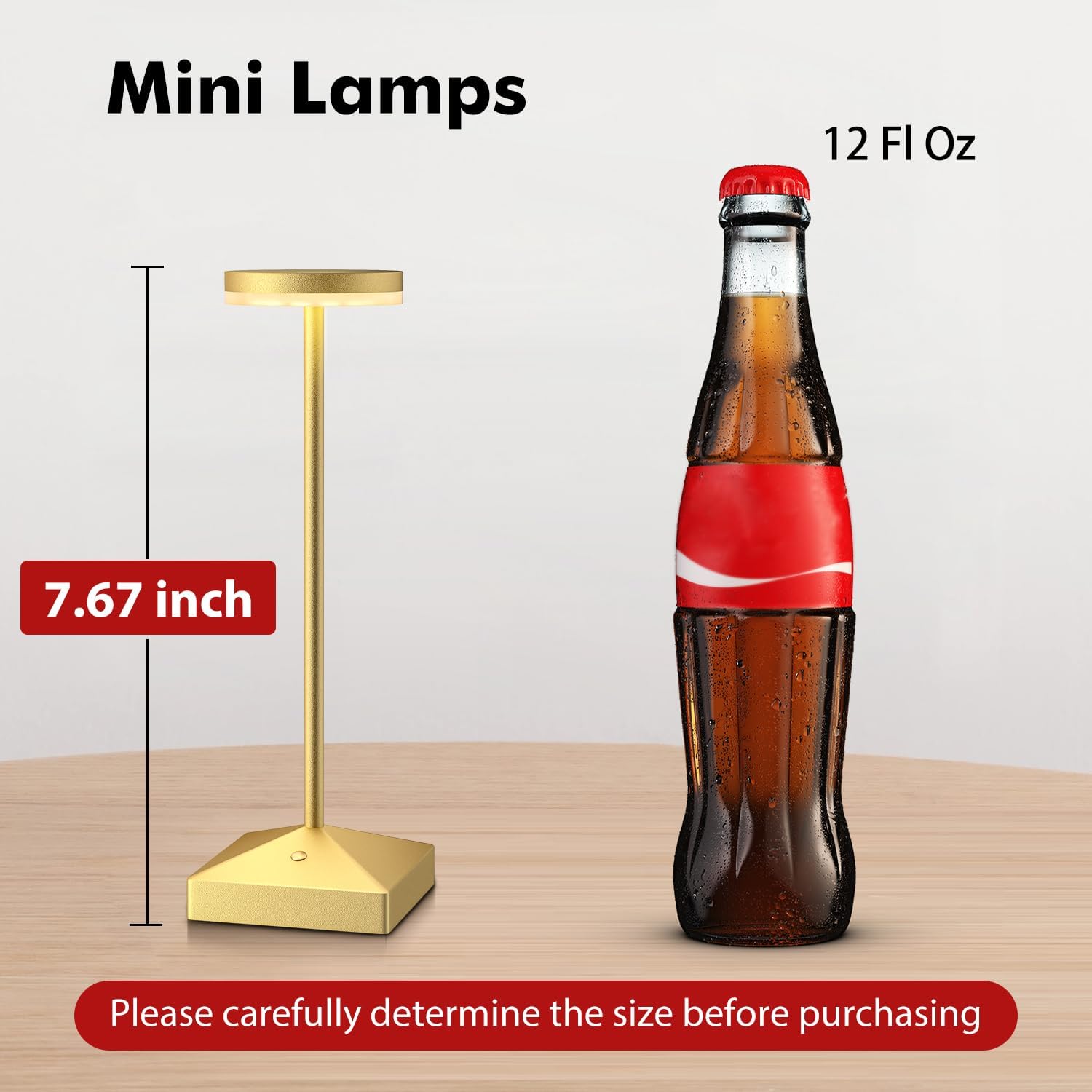 Gold Rechargeable Touch Cordless Table Lamps