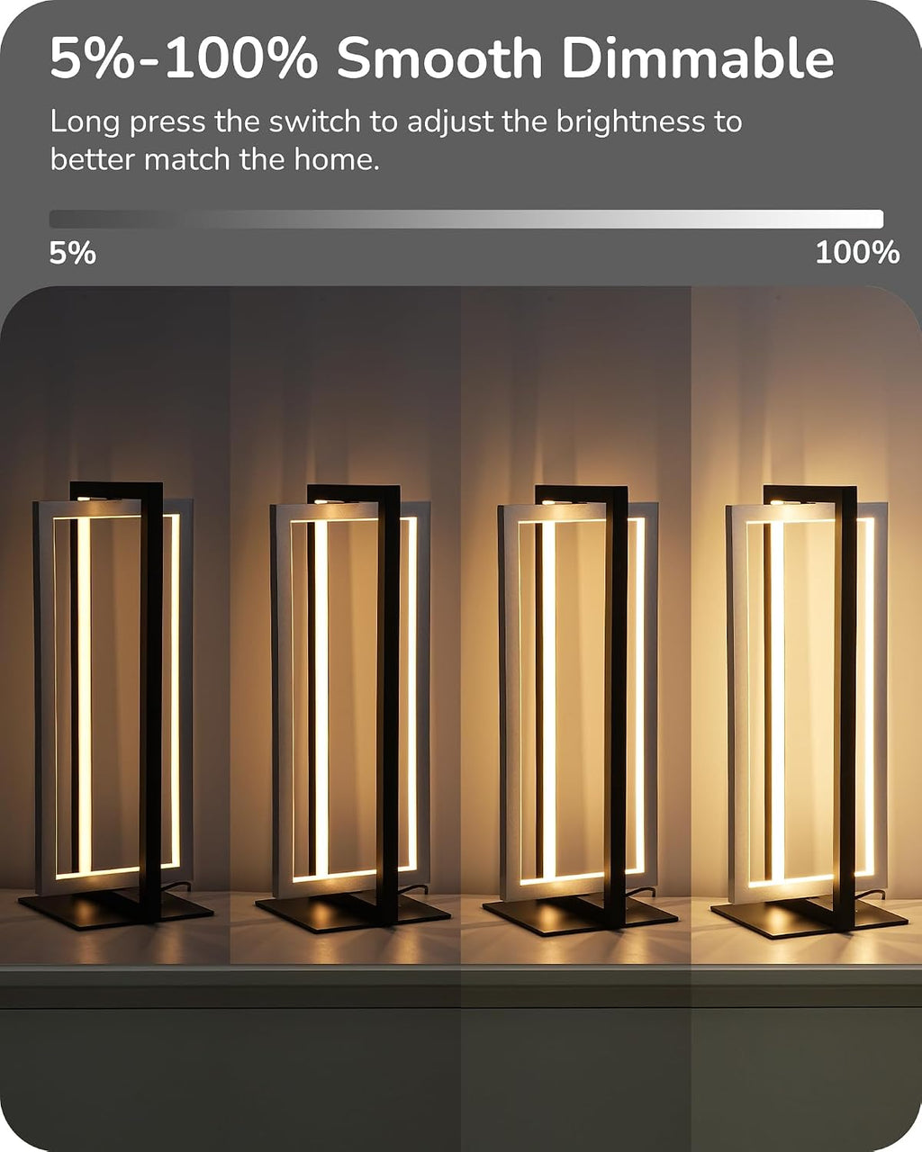 Adjustable 3 Color Dimmable LED Table Lamp