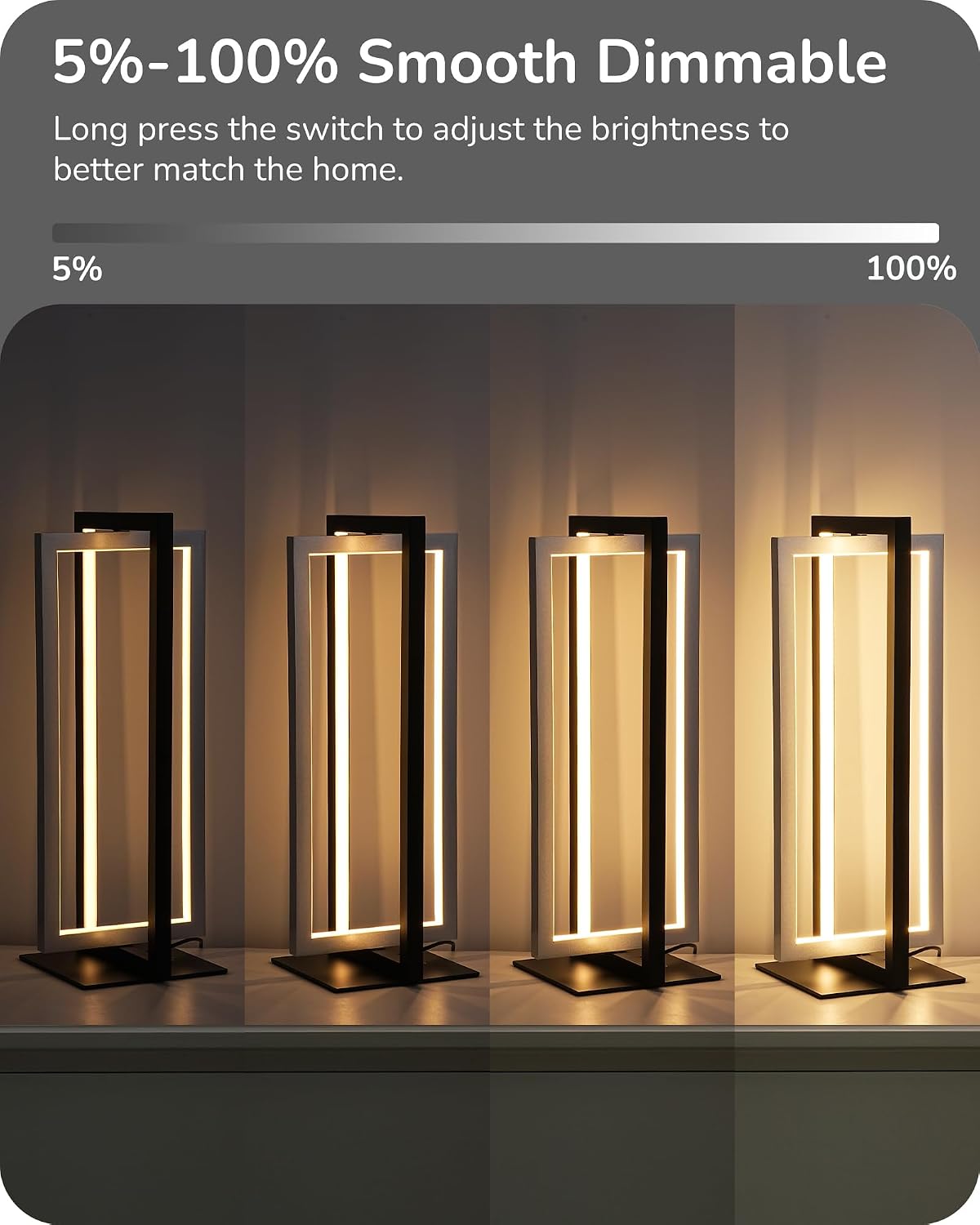 Adjustable 3 Color Dimmable LED Table Lamp