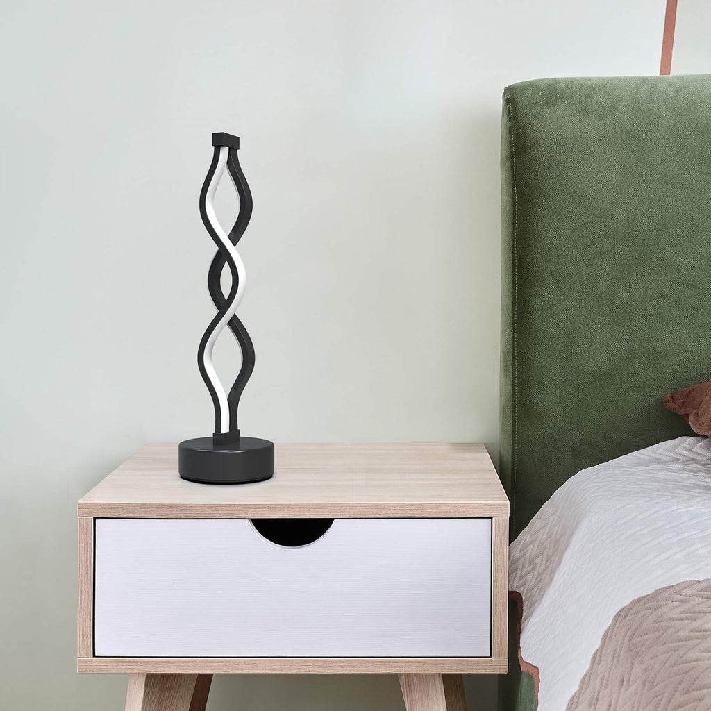 Black Dimmable Bedroom Nightstand Lamps