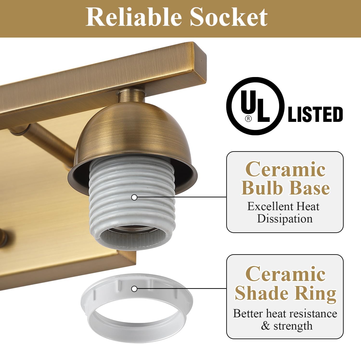 Brass Milk Glass Bathroom Vanity Wall Lamp