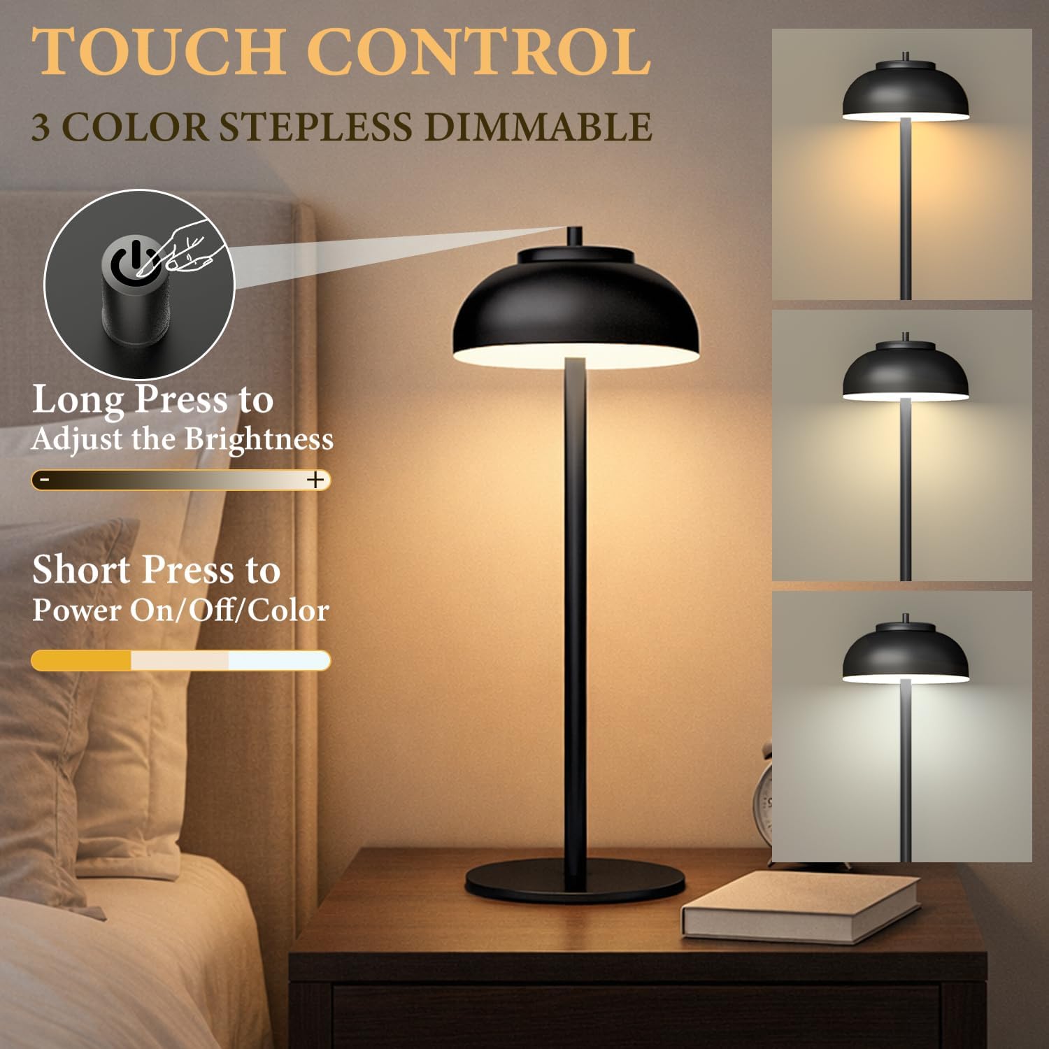 Waterproof Touch Dimmable Cordless Table Lamps