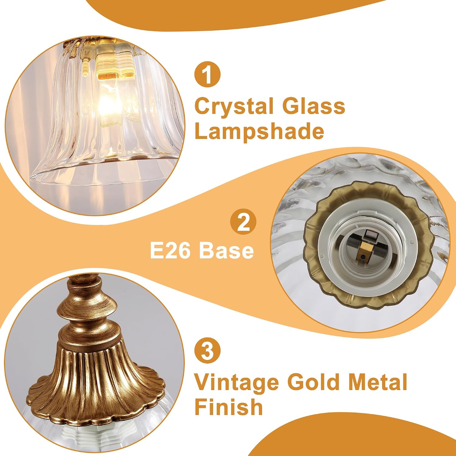 Gold Crystal Vanity Wall Light Bathroom Bedroom Lamp